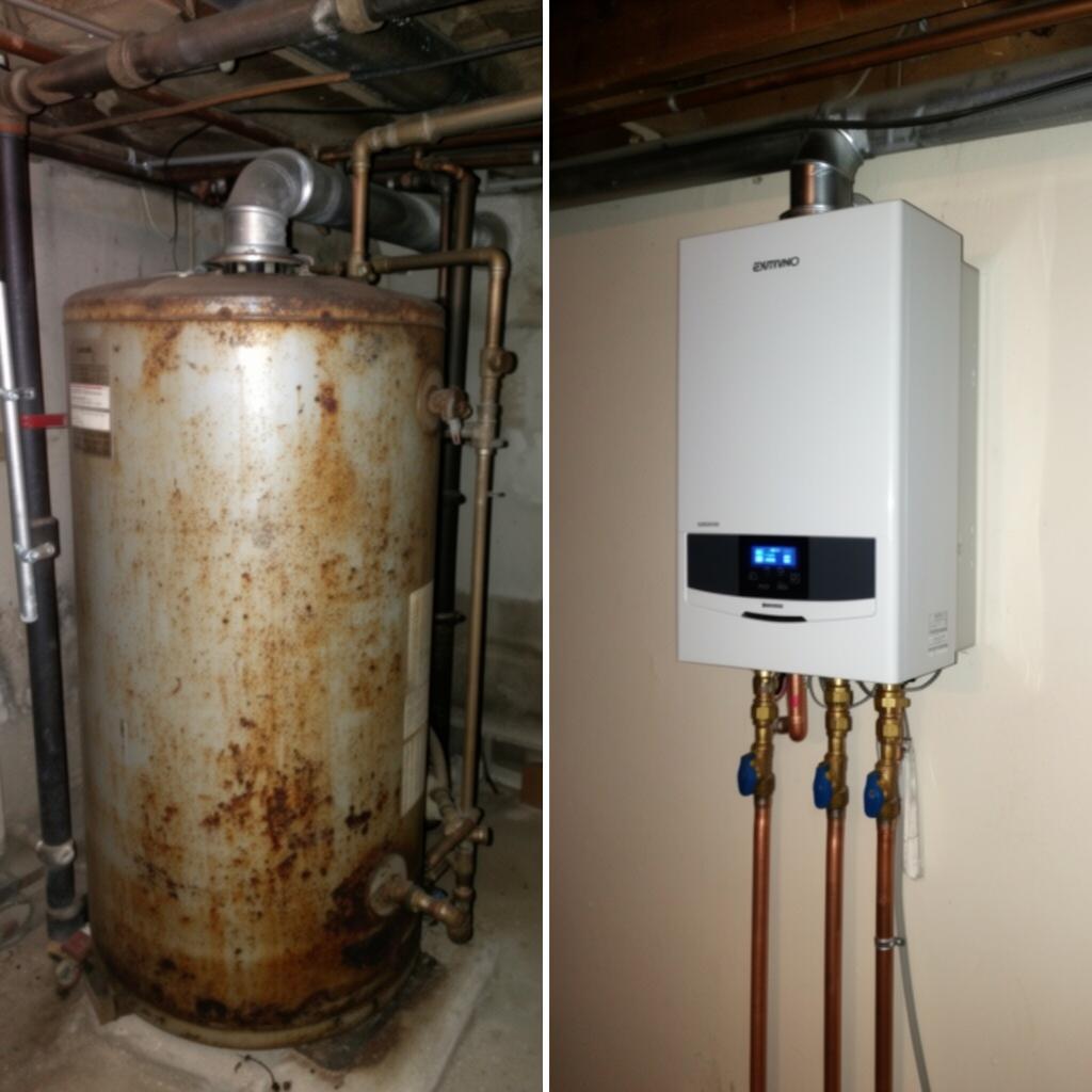 Before and after pipe replacement